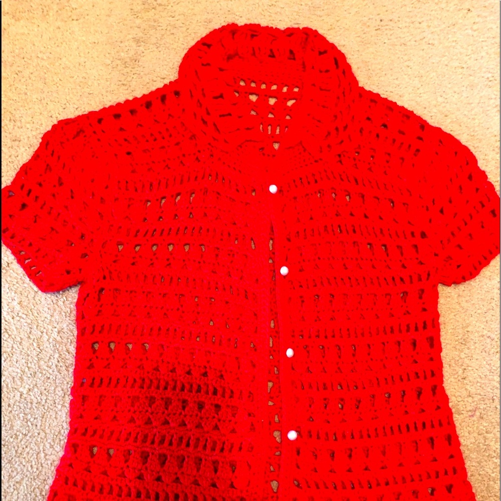 Hand crocheted sweater